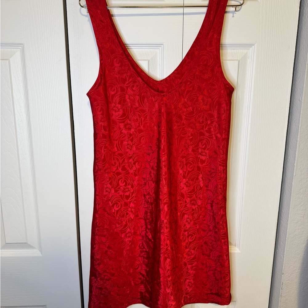 Private Luxuries Red Slip Dress